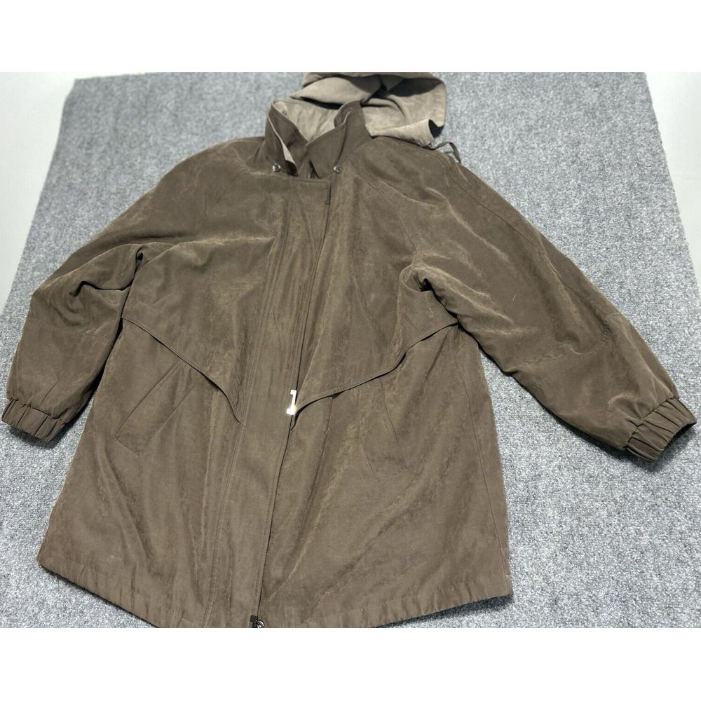 Fleet Street Faux Suede Removable Liner Hooded Ladies 2xl Parka Style